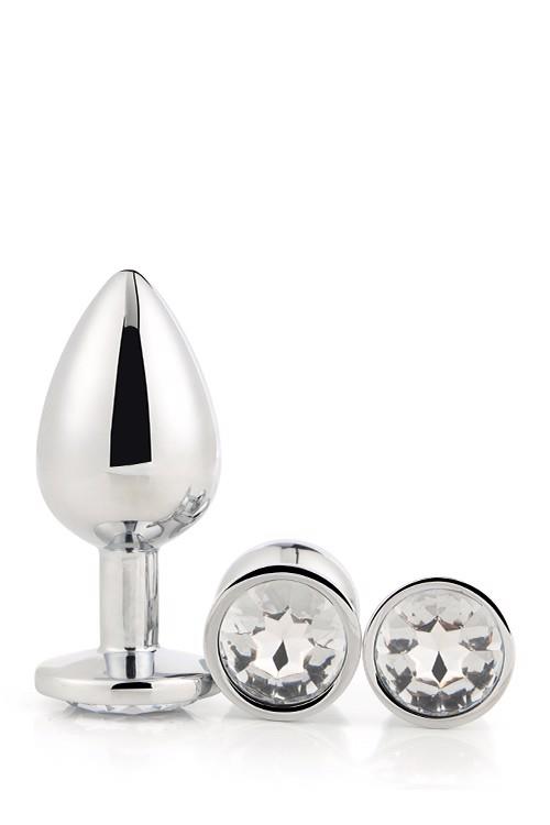 Gleaming love silver plug set